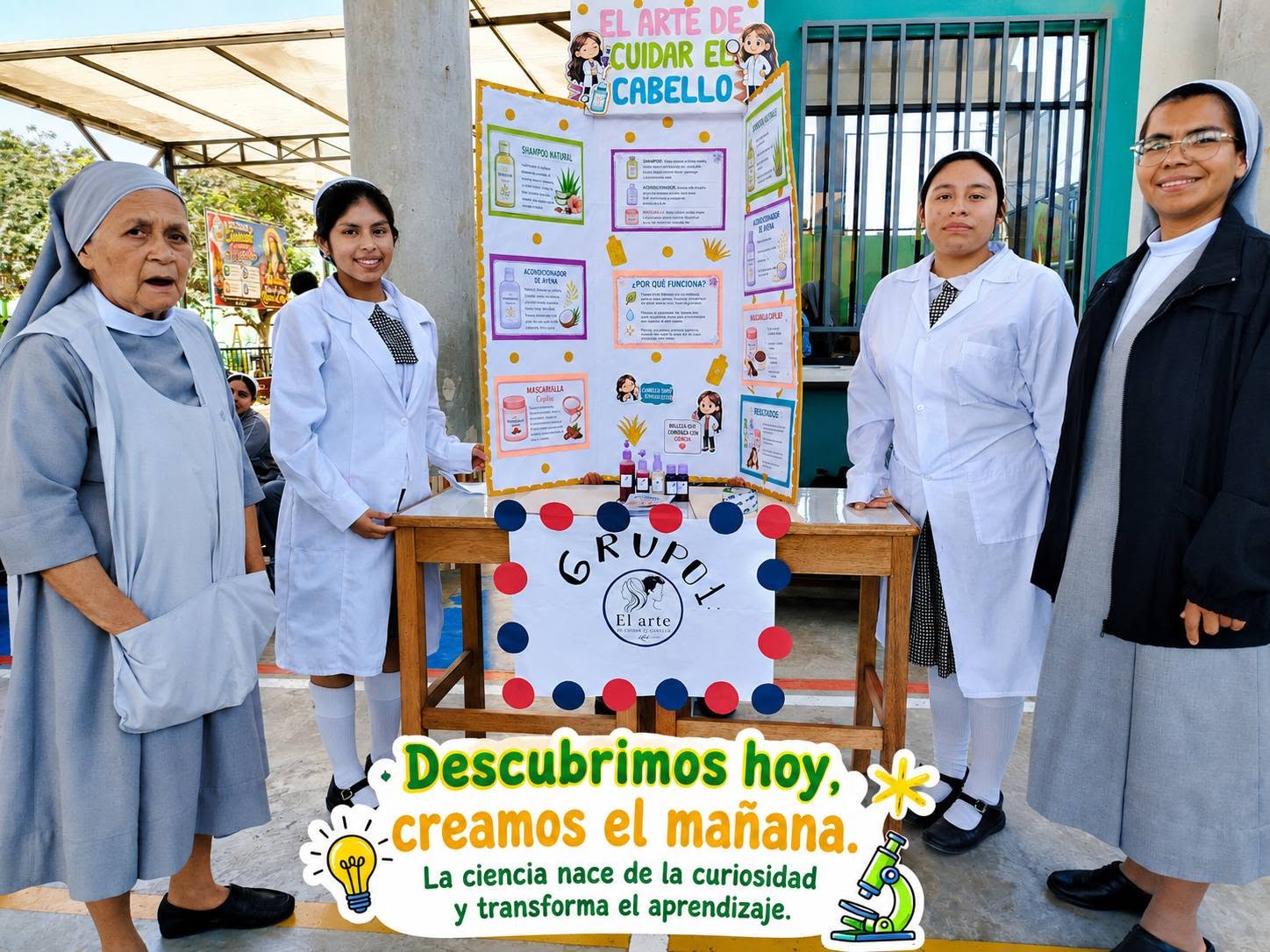 Estudiantes desarrollando actividades de ciencia